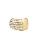 18k Gold Sun Ray Ring with Diamonds