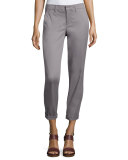 Twill Boyfriend Trousers, Fossil