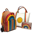Rainbow Calfskin Leather Backpack, Caramel