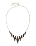 Bernice Crackle Glass Station Necklace