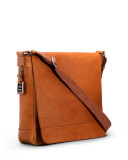 East/West Leather Messenger Bag