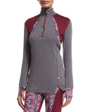 Himal Roll Long-Sleeve Sport Top, Gray