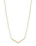 Diamond V-Shaped Pendant Necklace