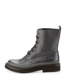 Monili-Trim Lace-Up Boot, Graphite