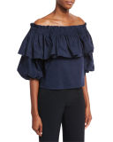 Barbie Off-the-Shoulder Ruffle Top