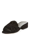 Giftwrap Suede Bow Slide Sandal