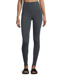 High-Waist Plush Leggings, Charcoal