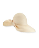 Cate Pinned Wide-Brim Sun Hat, Ivory