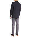 Wool Jersey Car Coat, Navy
