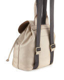 Langley Leather Backpack, Bone