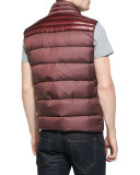 Dupres Quilted Puffer Vest, Burgundy