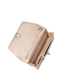 Anouk Leather Chain Envelope Clutch Bag, Metallic Bronze