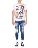 Logo-Patch Short-Sleeve Tee, White