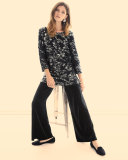 Animal Sequined Tunic, Black  