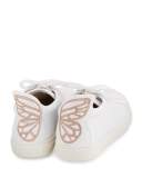 Bibi Butterfly Leather Low-Top Sneaker, White
