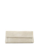 Gotham Crocodile Clutch Bag, Gray