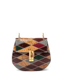 Drew Small Python Shoulder Bag, Multi