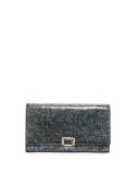 Iridescent Mini Buckle Wallet-on-Chain, Black