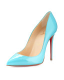 Pigalles Follies Patent Red Sole Pump, Turquoise