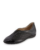 Barabel Woven Leather Sneaker, Black