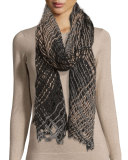 Buya Netted Scarf, Black/Pink