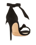 Clarita Suede 100mm Sandal, Black