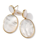 18K Rock Candy Mother-of-Pearl Snowman Earrings