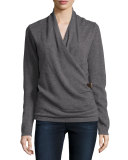 Cashmere Belted Wrap Top