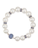 South Sea Pearl & Blue Sapphire Bracelet