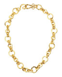Coronation 24k Gold Plate Small Necklace, 18"L