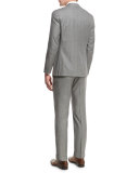 Check Aquaspider Super 160s Wool Two-Piece Suit, Gray