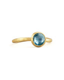 Small Jaipur Ring in Blue Topaz, Size 6