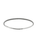 3mm Silver Caviar Bangle