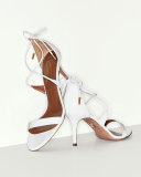 Linda Patent Leather Sandal, White