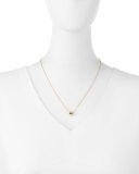 18K Yellow Gold Mini Pois Mois Cube Necklace