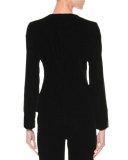 Double-Breasted Cross-Stitch Jacket, Black