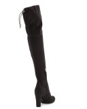 Kent Suede Over-the-Knee Boot, Dark Gray