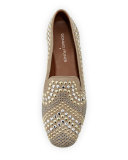 Henly Studded Suede Loafer, Beige