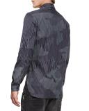 Chalk-Stripe Camo Sport Shirt
