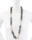 Mawani Dark Horn & Bronze Necklace 