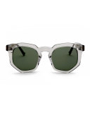 Composite Geometric Sunglasses, Light Gray