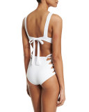 Sayulita Strappy-Side One-Piece Swimsuit