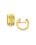 Braided 19K Gold Hoop Earrings