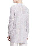 Fine Linen Grid Cardigan 