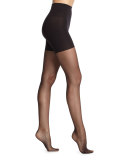Back-Seam Sheer Tights, Black
