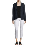 Gilbert Wool Two-Button Blazer, Navy