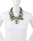 Black-Lip Mother-of-Pearl Statement Necklace