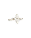Estate Art Deco Marquise Diamond Engagement Ring, Size 6