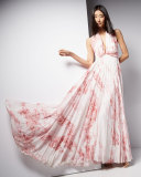 Sleeveless Halter Floral-Print Maxi Dress 