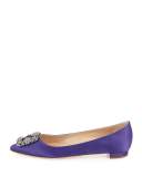 Hangisi Crystal-Buckle Satin 105mm Pump